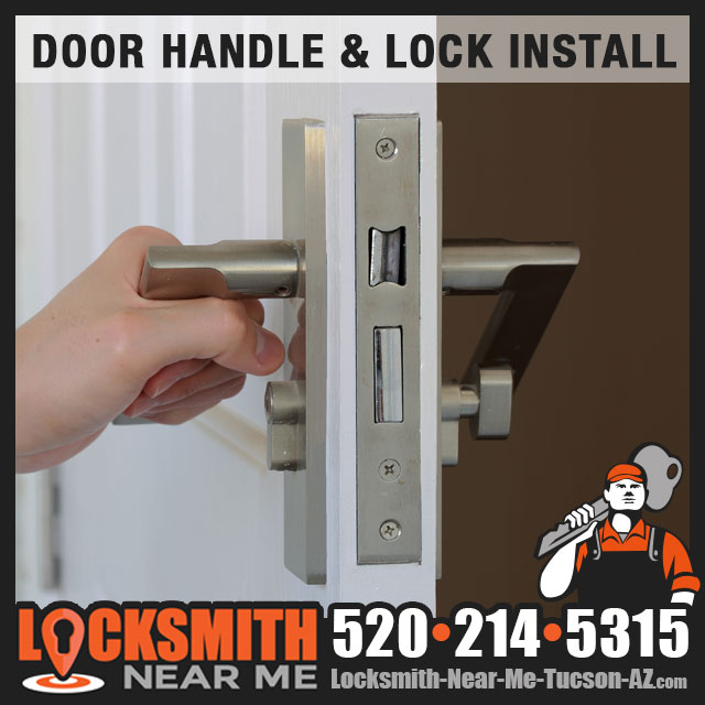 Door knob handle install Tucson