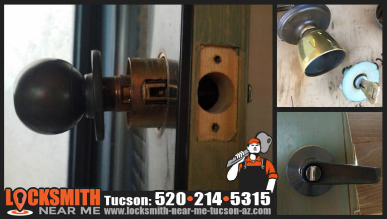 Door lock installation and rekey in Tucson, AZ