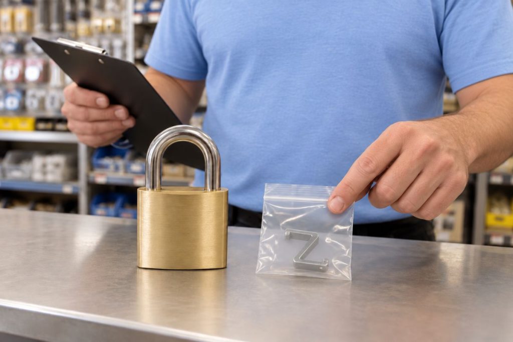ABUS padlock with Z-Bar key retainer
