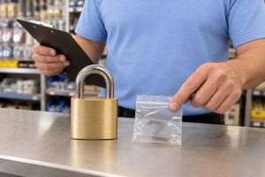 ABUS padlock with Z-Bar key retainer