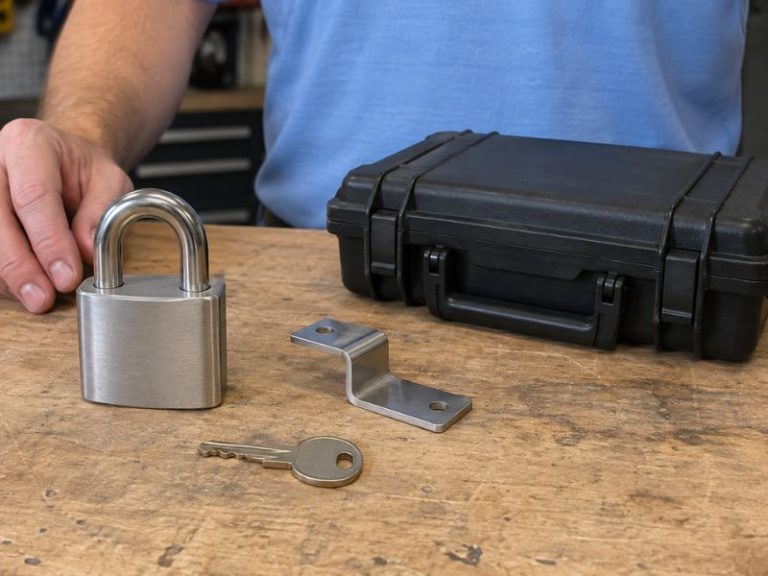 Installing an ABUS Z-Bar key retainer in a padlock