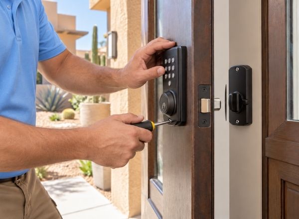 Keypad deadbolt installation in Tucson, AZ