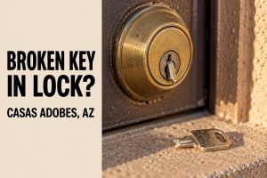 Broken Key in Lock in Casas Adobes